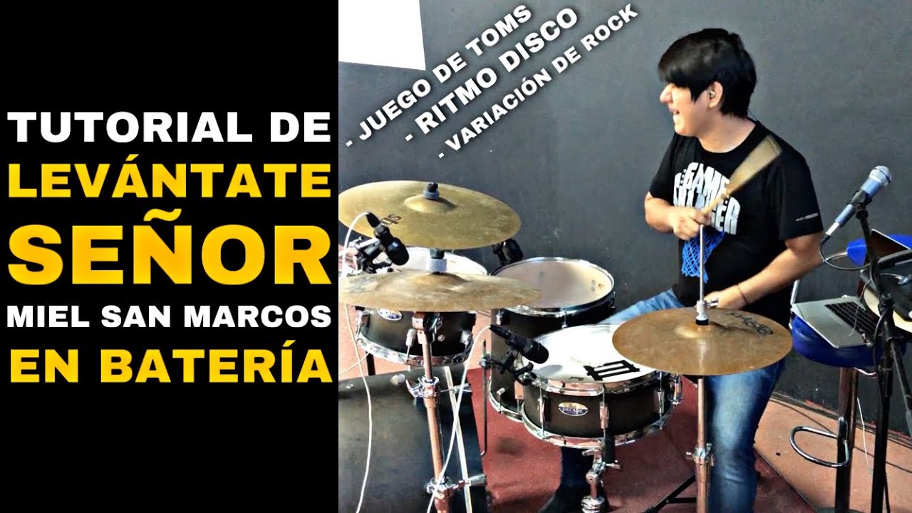 Levántate Señor | Miel San Marcos | Tutorial Batería!! 🥁🎶🎧