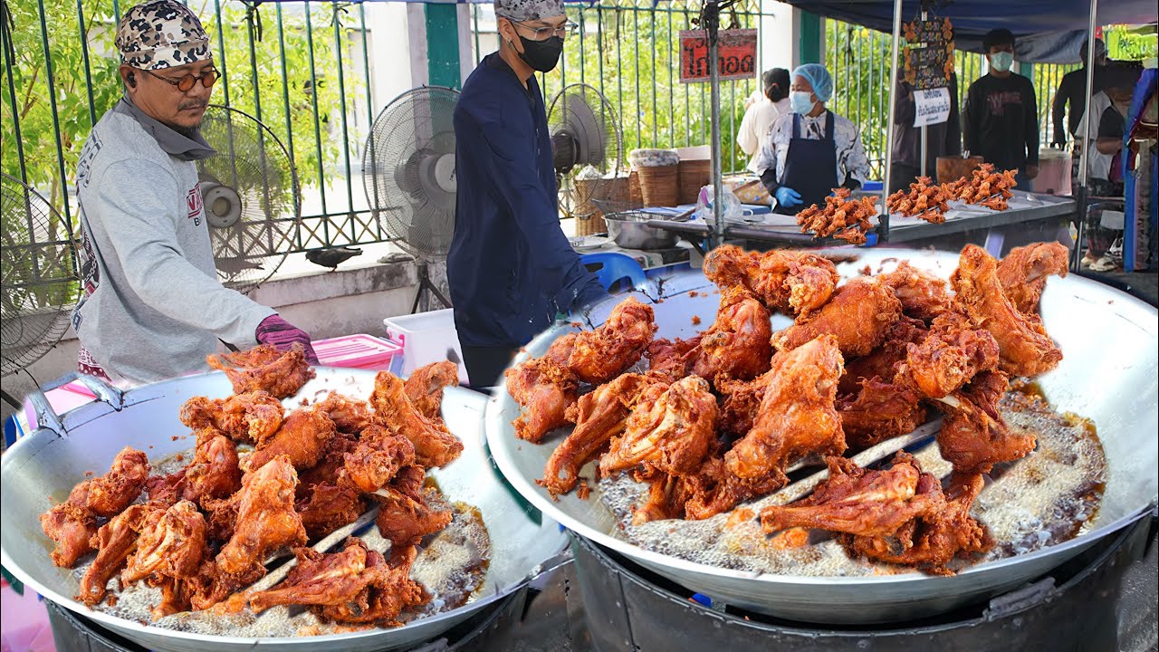 Non Stop Order! Long Queue Famous Fried Chicken Sold Out 150 kg in Just 2 Hours | Thai Street Food