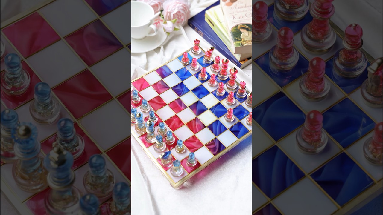 Making A Resin Chess Set #diy  #resin #chess  #resinart  #shortvideo
