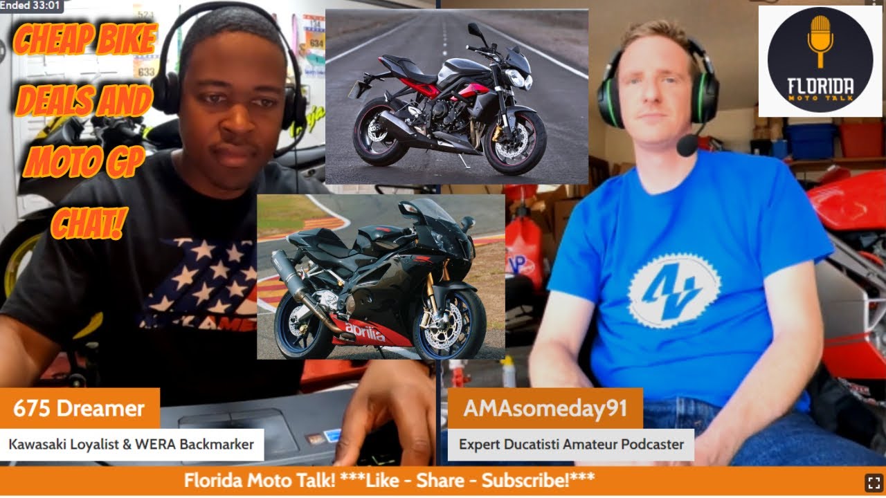 Florida Moto Talk Podcast Premier! Amazing Used Motorcycle Deals & MotoGP Marc Marquez talk!