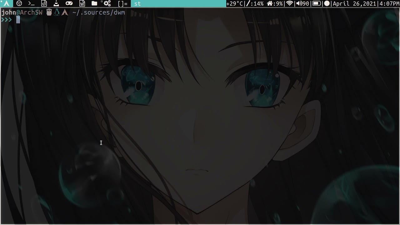 The Quickest Way to Change DWM, ST, And Dmenu  Color Schemes Using Pywal (Easy ;))))))))
