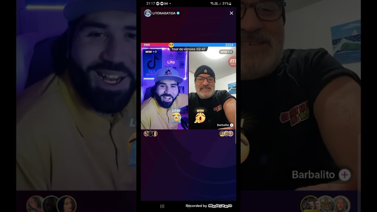 @litonabatida avec son papa en live match omg😱😱😱