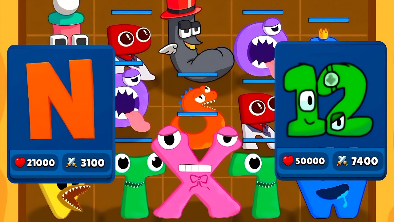 Merge Alphabet Number +  Alphabet Monster 3D ⭐ ABCDEFGHIJKLMNOPQRSTUVWXYZ ⭐123456789