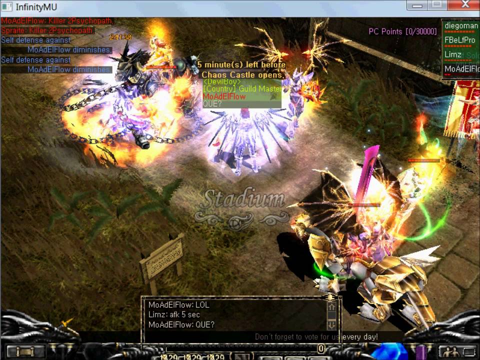 Infinity mu pk en stadium