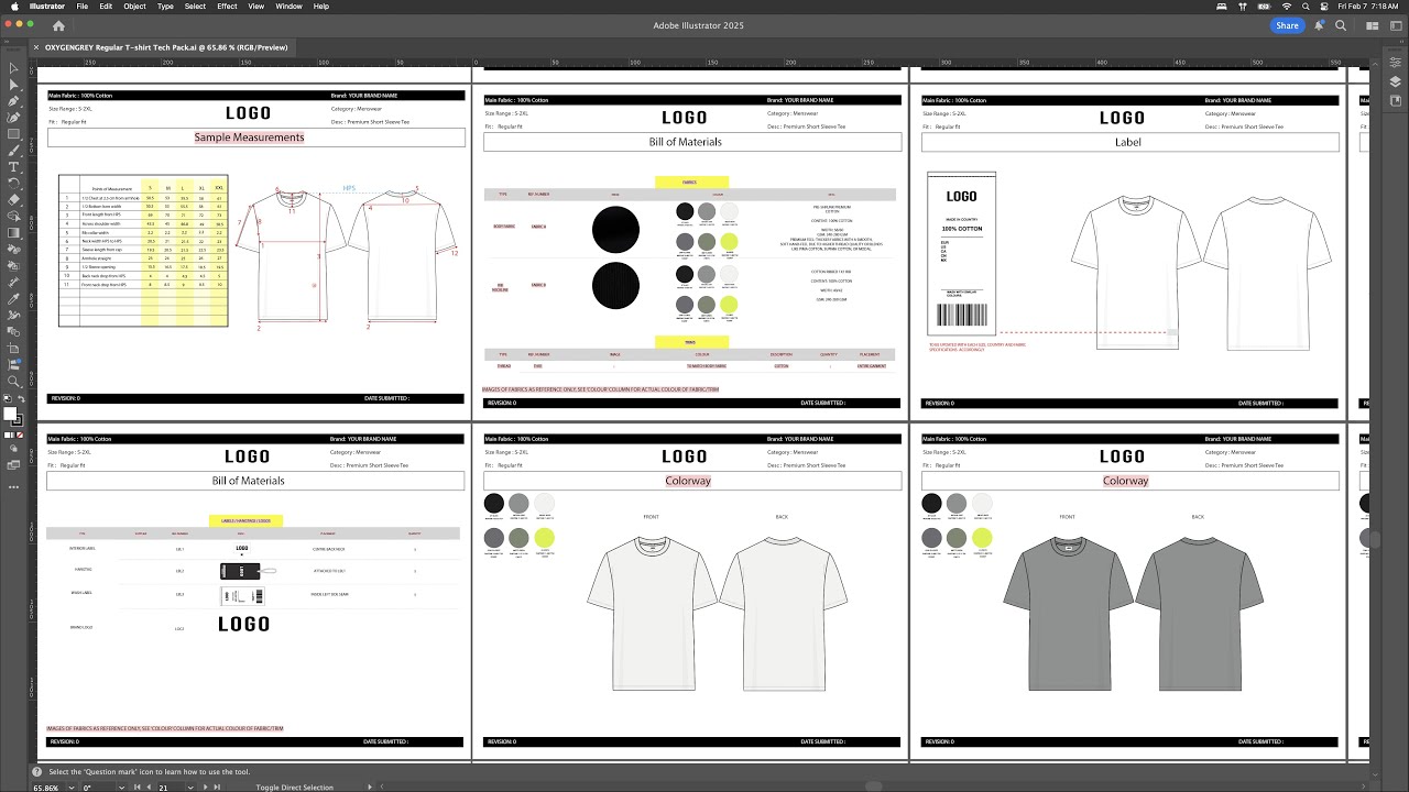 How To Make The Perfect Tech Pack For Your Clothing Brand Using OXYGENGREY