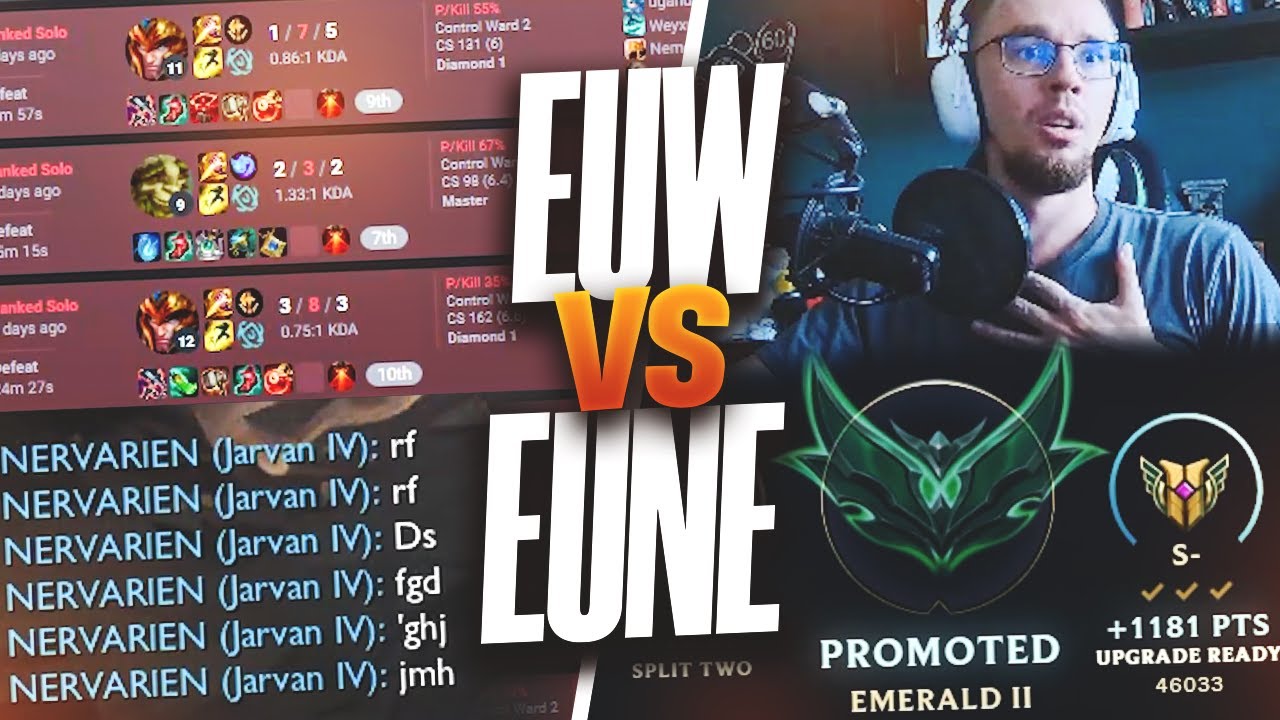 EUW CZY EUNE LEPSZE?