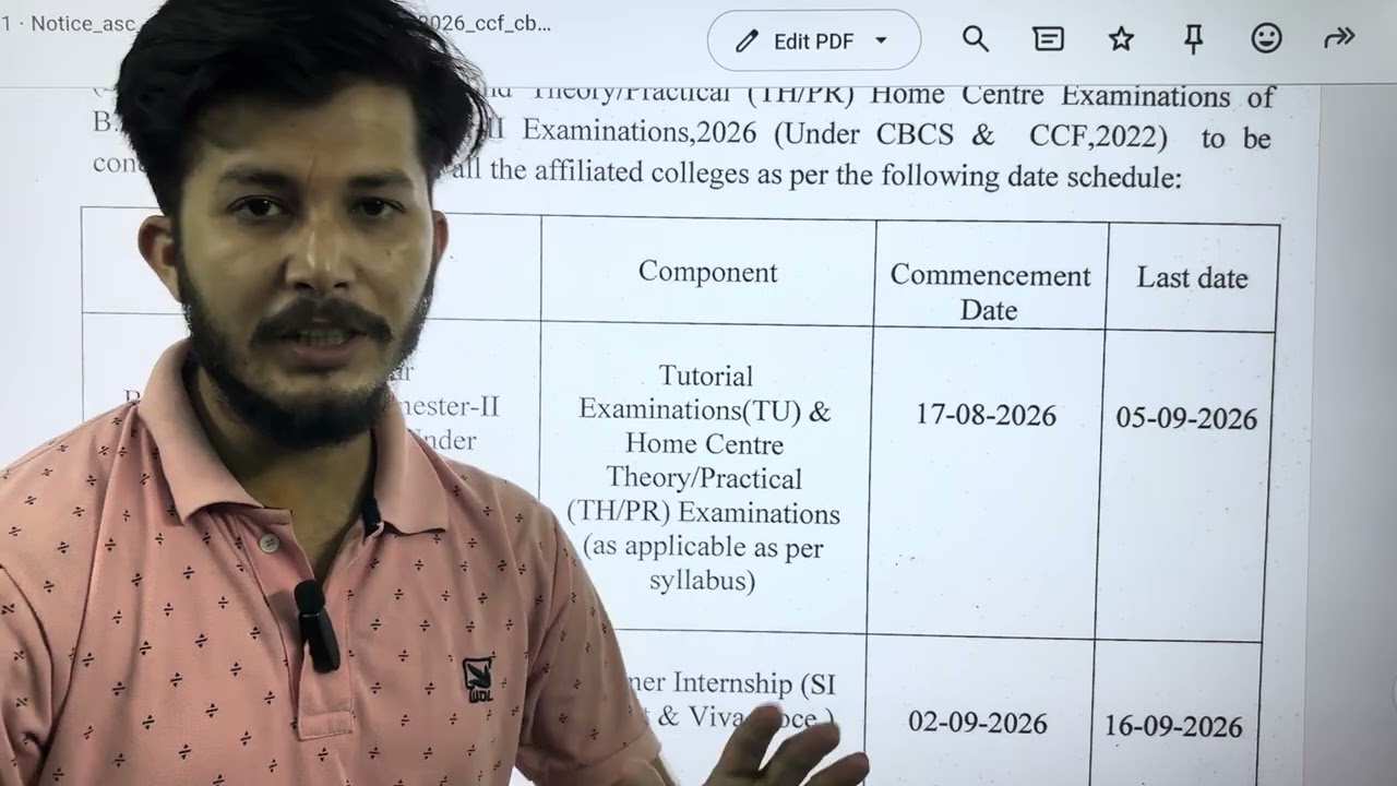 ||B.Com (Sem-2)| Internal Exam Dates Released||