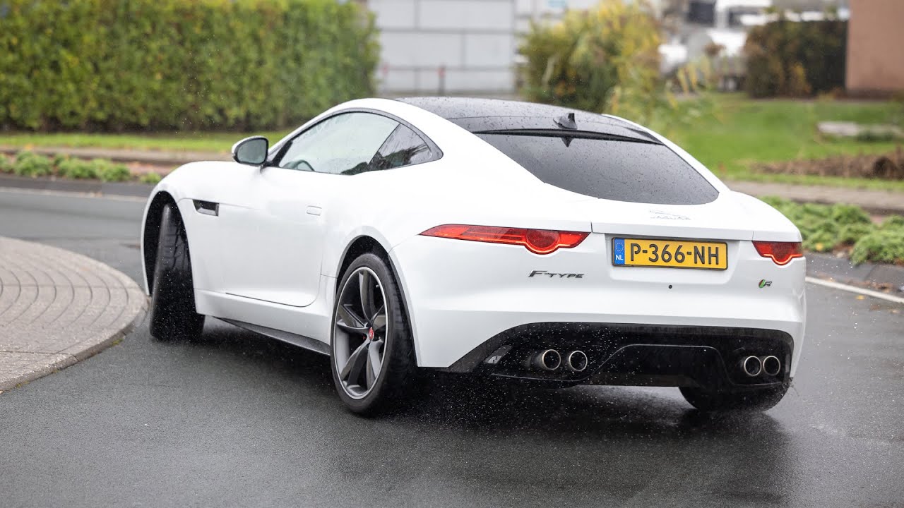 Jaguar F-Type V8 R Coupe - Burnouts, Accelerations and Donuts !
