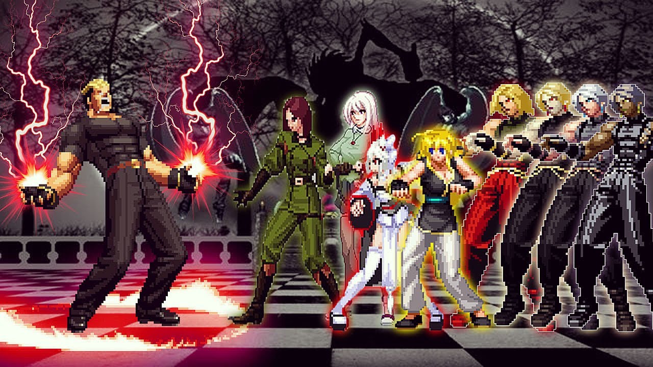 [KOF Mugen] Yamazaki Blood Vs Adel, Random Female Team