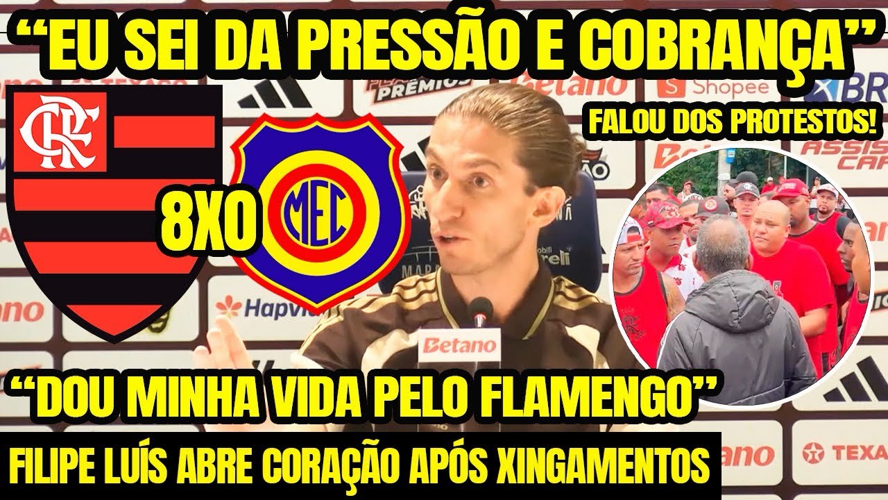FILIPE LUIS RASGOU O VERBO SOBRE OS PROTESTOS E VAIAS DA TORCIDA E PERMANÊNCIA! COLETIVA FLAMENGO E+