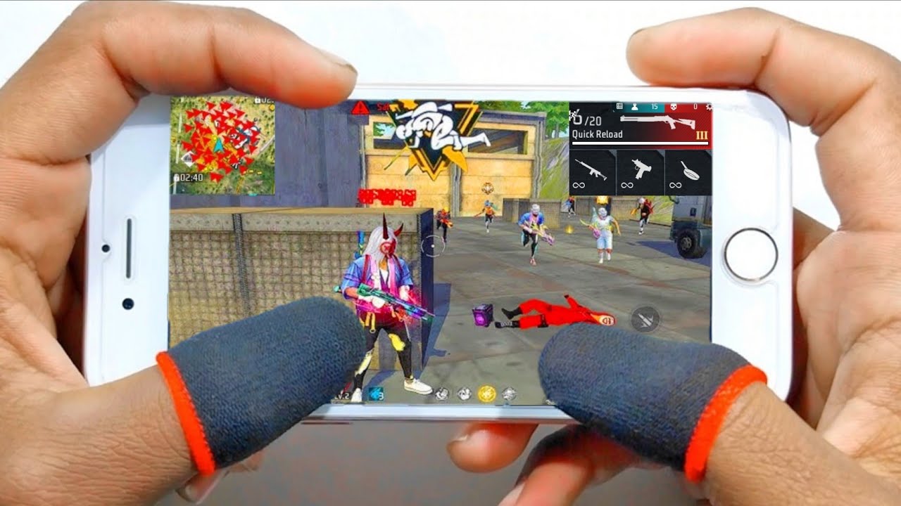 Iphone 6 Free Fire Gameplay test full max settings HUD+DPI+ MACRO 1 gb ram🤯 20kill 