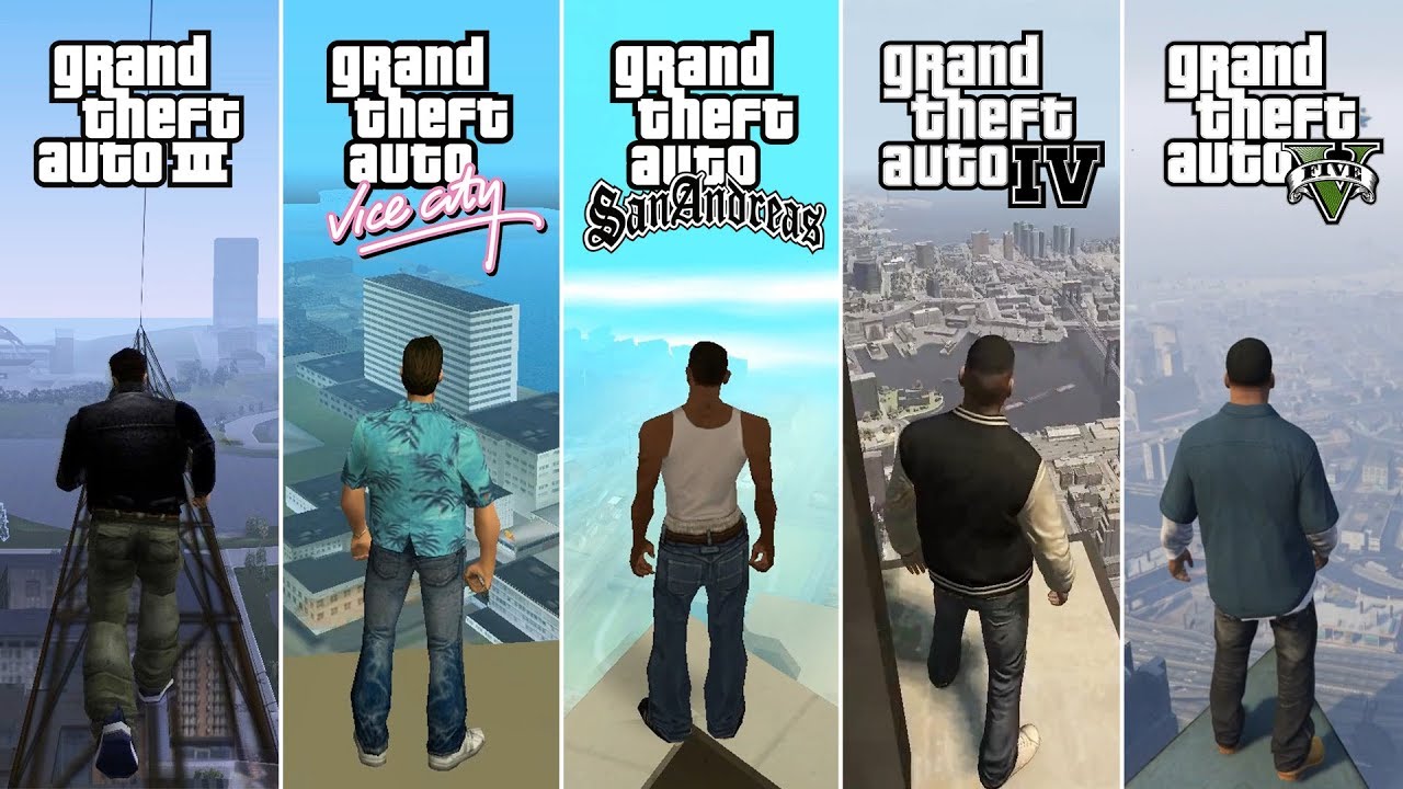 Comparison of Jumping From the Highest Points in GTA Games