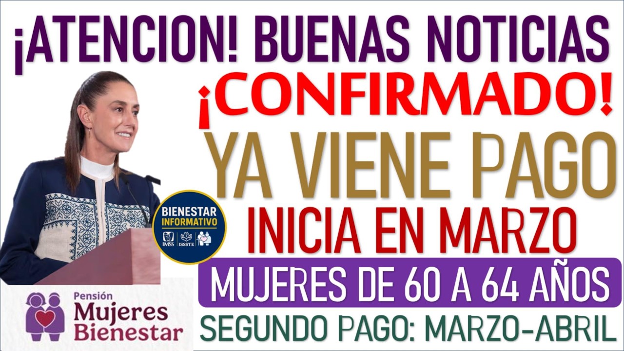 🪪🎯¡CONFIRMADO!⚠️ Pensión Bienestar Marzo Estos Apellidos Cobran Primero el Pago de $6,400 y $3,100