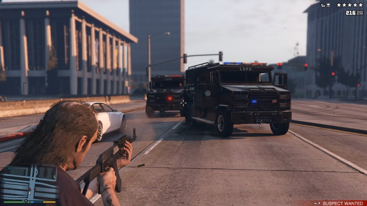 GTA V Trevor's Little Seoul Shootout + Epic Six Star Escape(RDE 3.1.6)