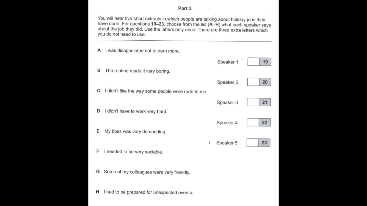 Listening B2, FCE Practice Plus 2 2015, Test 4, Part 3