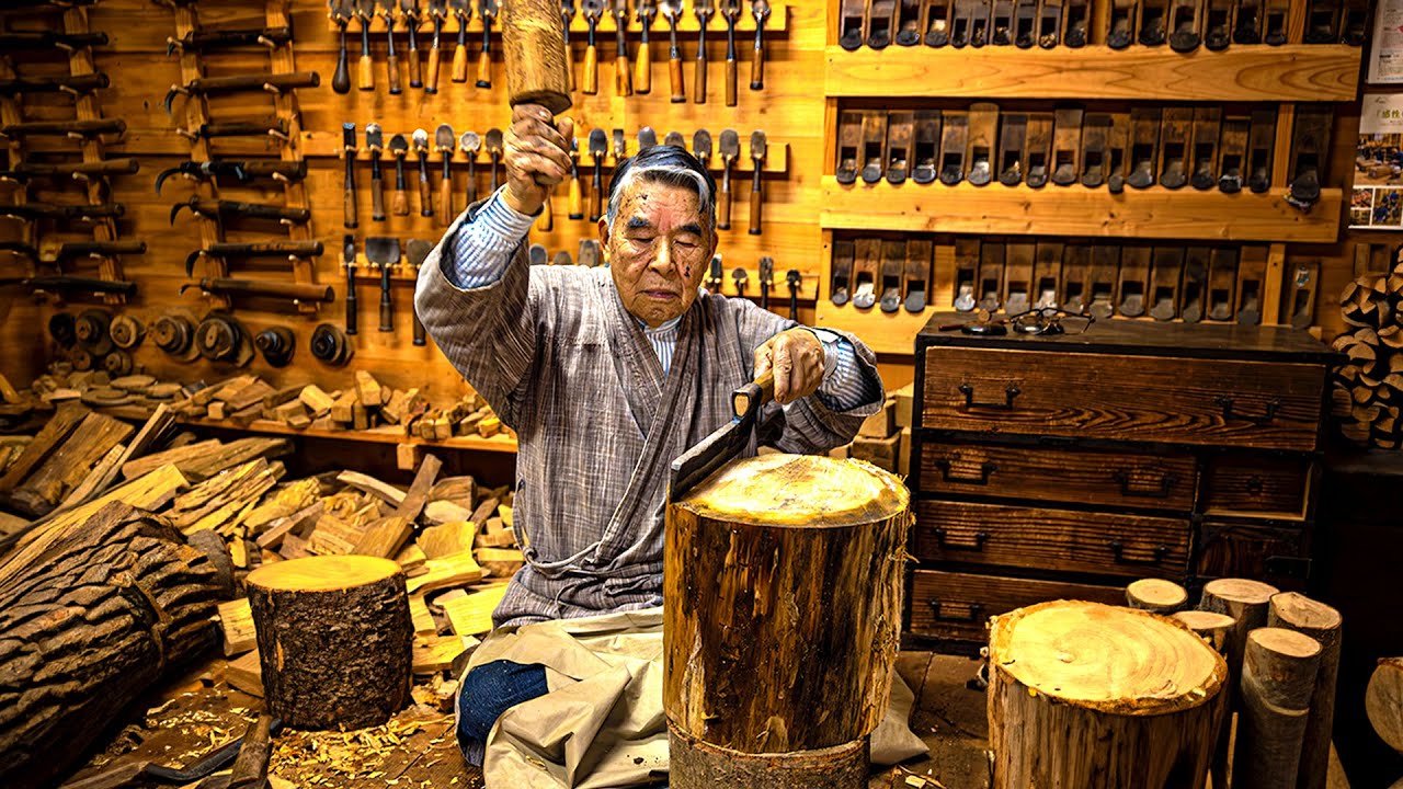 How Japanese Wooden Ladles Are Made. This 87-Year-Old Craftsman Has Hand Carved Ladles For 70 Years.