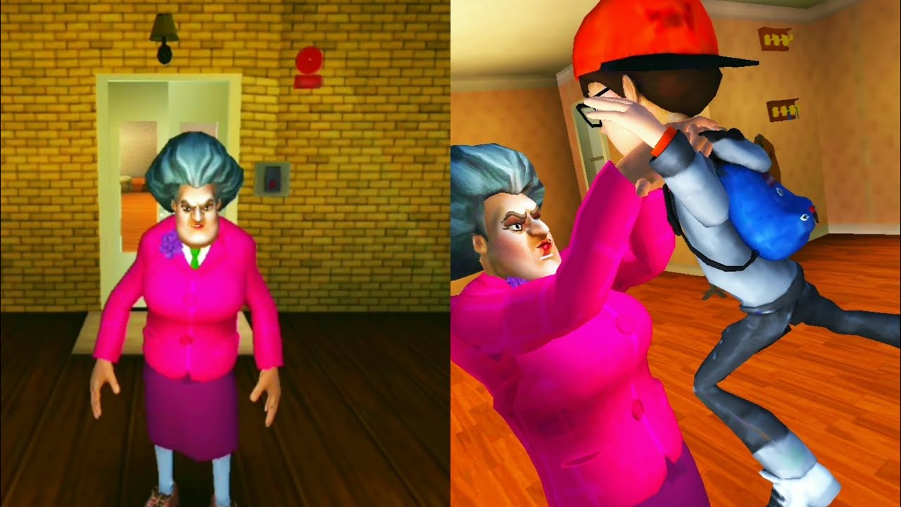 Scary Teacher 3D Chapter 1 | I ran after the teacher's cat, but it strangled me