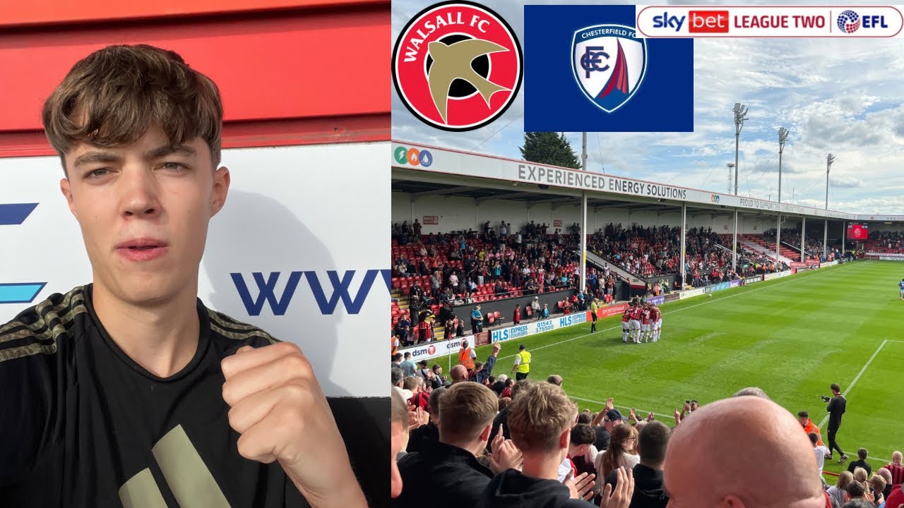 Walsall 1-0 Chesterfield Walsall edge out Chesterfield in close encounter match vlog 
