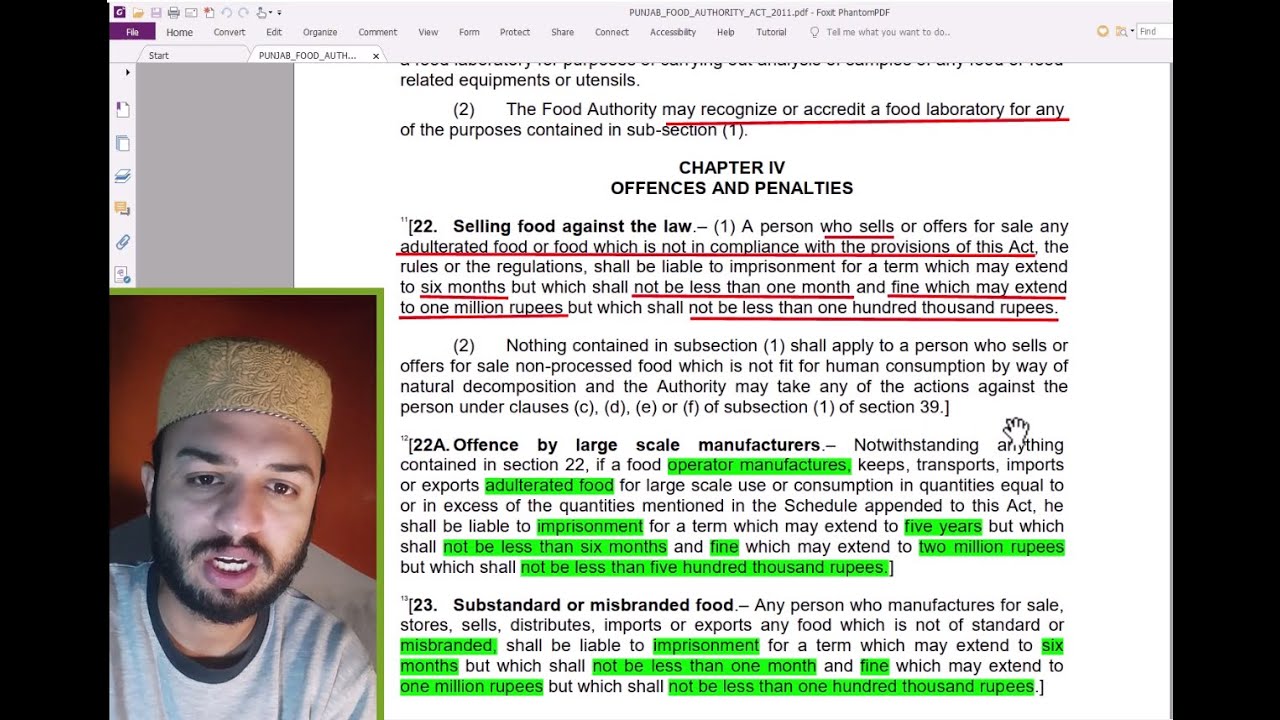 Selling Against The Law, Misbranded And Unsafe Food, False Advertisement | PFA Act, 2011
