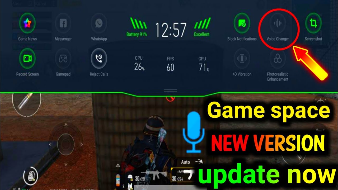 Game space Latest version add voice changer || update now || incoming call problem solve game time.