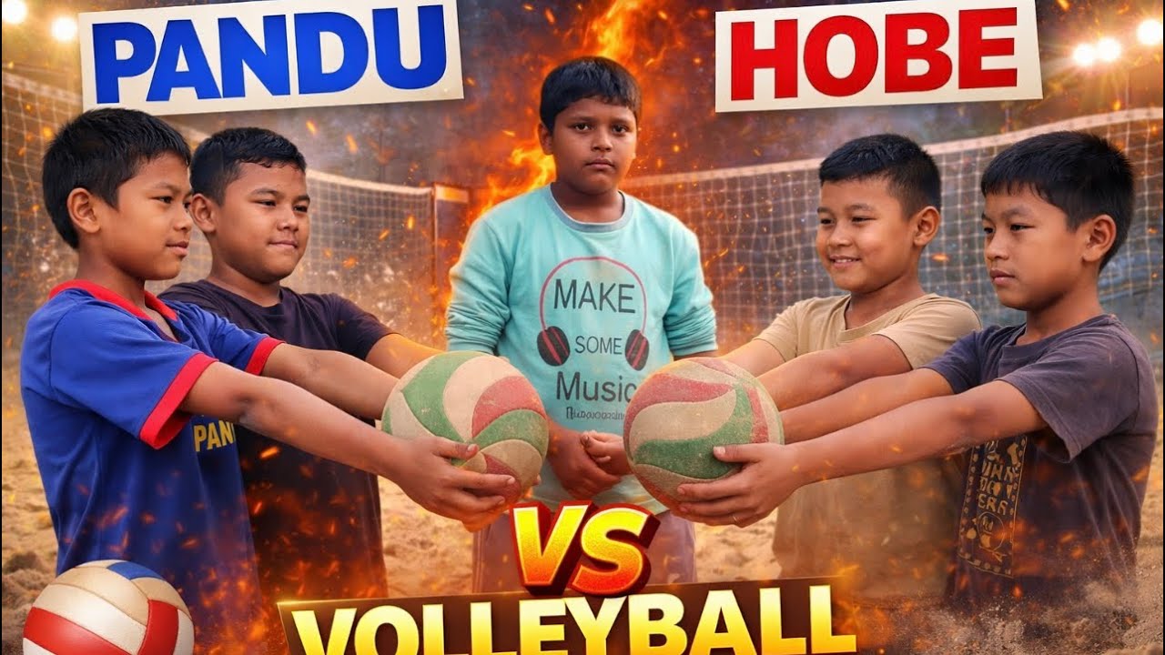 Gulley Volleyball Match 🥰Pandu Vs Hobe 