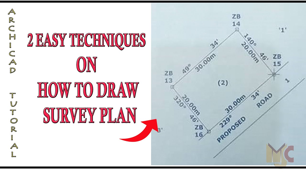2 FAST WAY TO DRAW SURVEY PLAN IN ARCHICAD #archicad #survey_plan