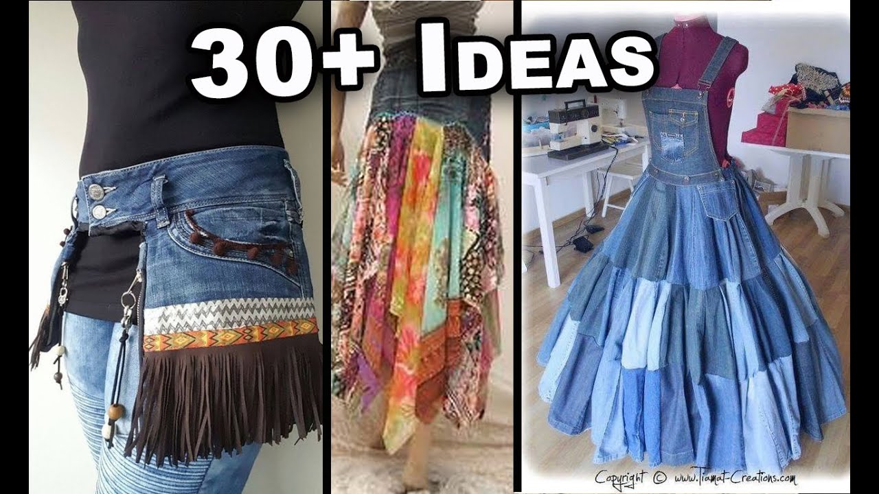 OVER 30 NEW IDEAS TO UPCYCLE OLD JEANS