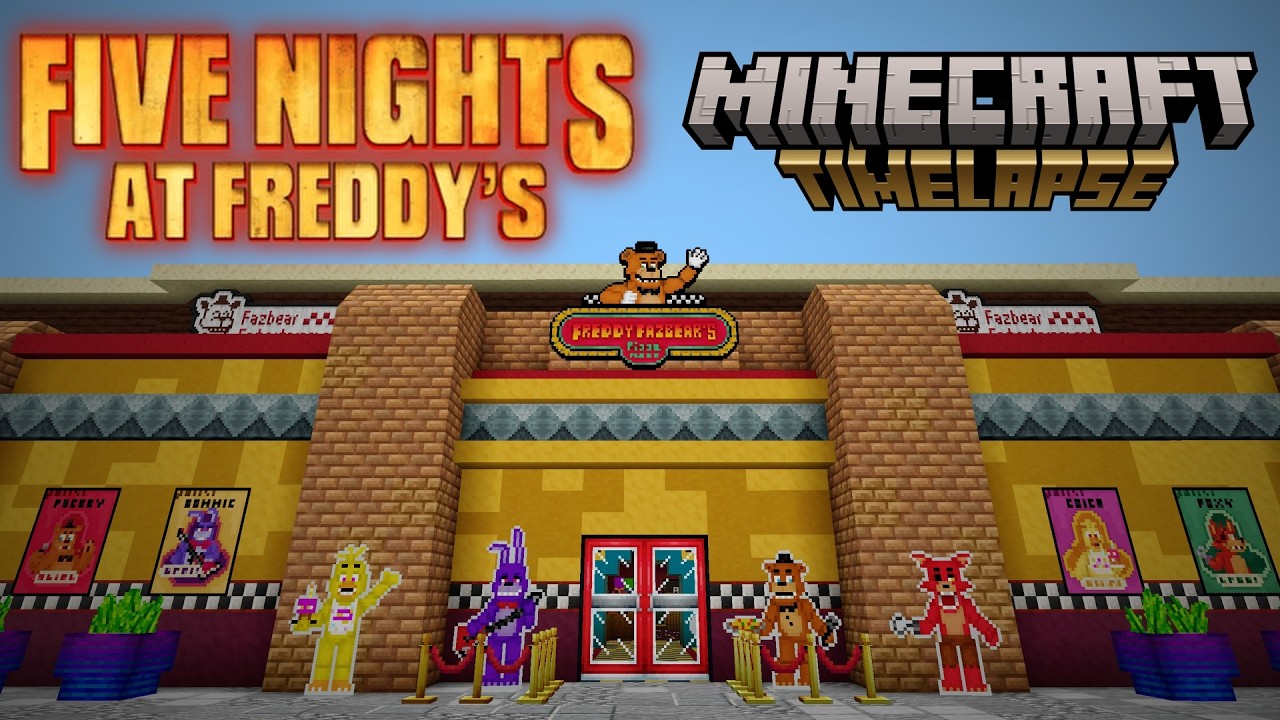 Восстановление локаций из фильма FNAF: Minecraft | Таймлапс и экскурсия |