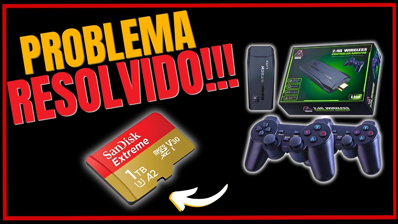 🔴 PROBLEMA RESOLVIDO do seu GAMESTICK 4K - Era o CARTÃO MICRO SD!