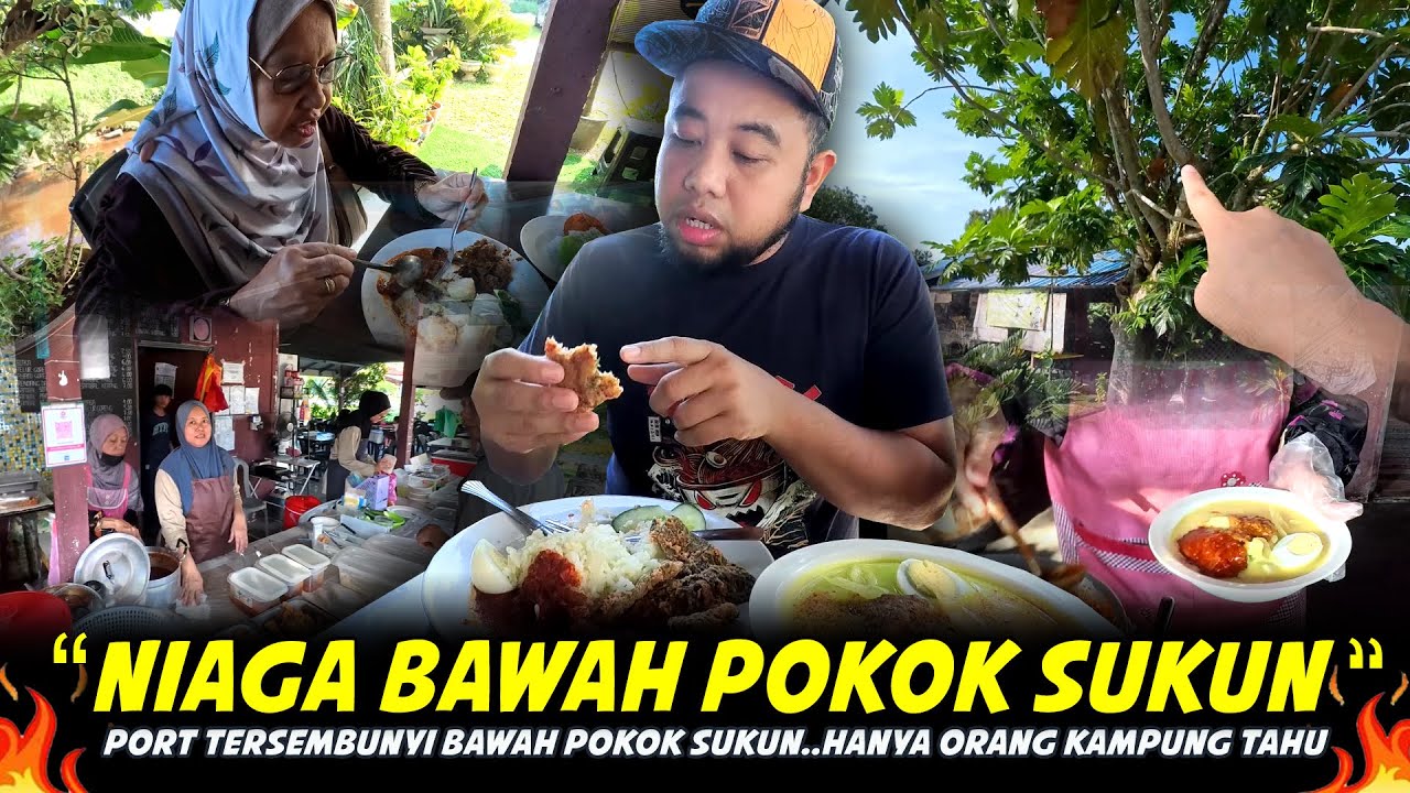 SARAPAN BAWAH POKOK SUKUN..Terus Lupa Masalah Dunia..Kedai Kampung Tersorok Di WARUNG POKOK SUKUN