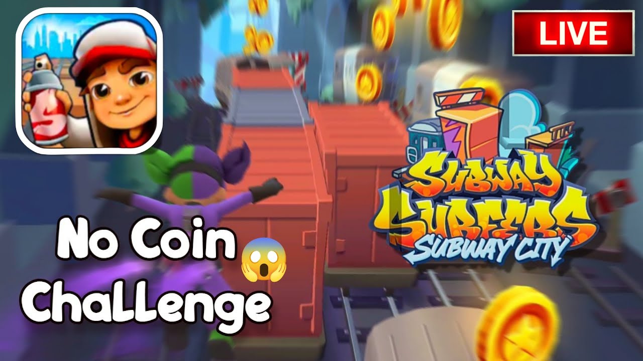 #🔴 Live Subway Surfers CRAZY CHALLENGE: Run without Collecting 0 Coins 😱