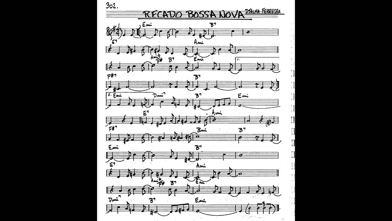 Recado Bossa Nova Play along - Backing track (Bb key score trumpet/tenor sax/clarinet)