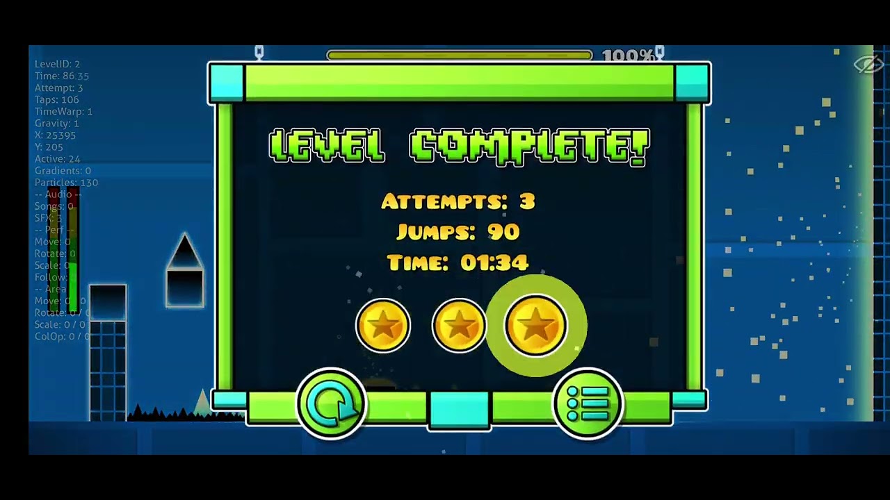Jugando geometry dash parte 1