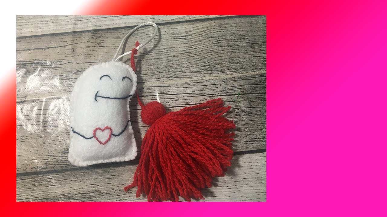 LLAVERO DEFORMITO SAN VALENTIN - como hacer un llavero deformito DE FIELTRO - DIY llavero -