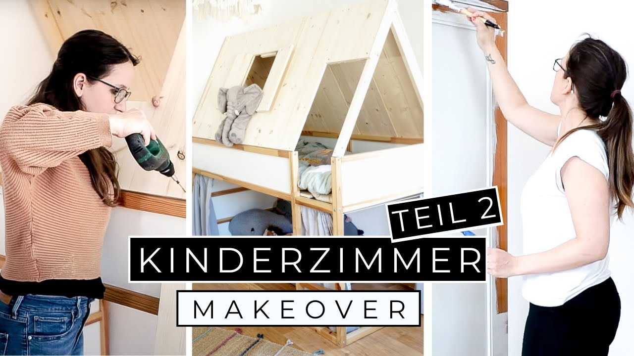 EXTREME KINDERZIMMER MAKEOVER: XXL Hochbett Upcycling & alten Schrank aufmöbeln