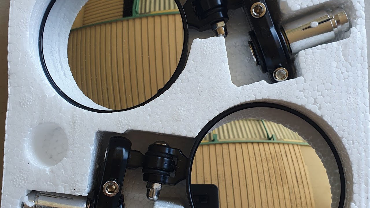 Cb650r bar end mirrors using stock weighted bar ends