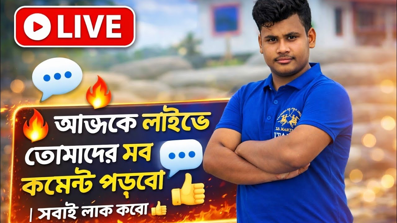 লাইভে সবার কমেন্টের রিপ্লাই দেওয়া হবে