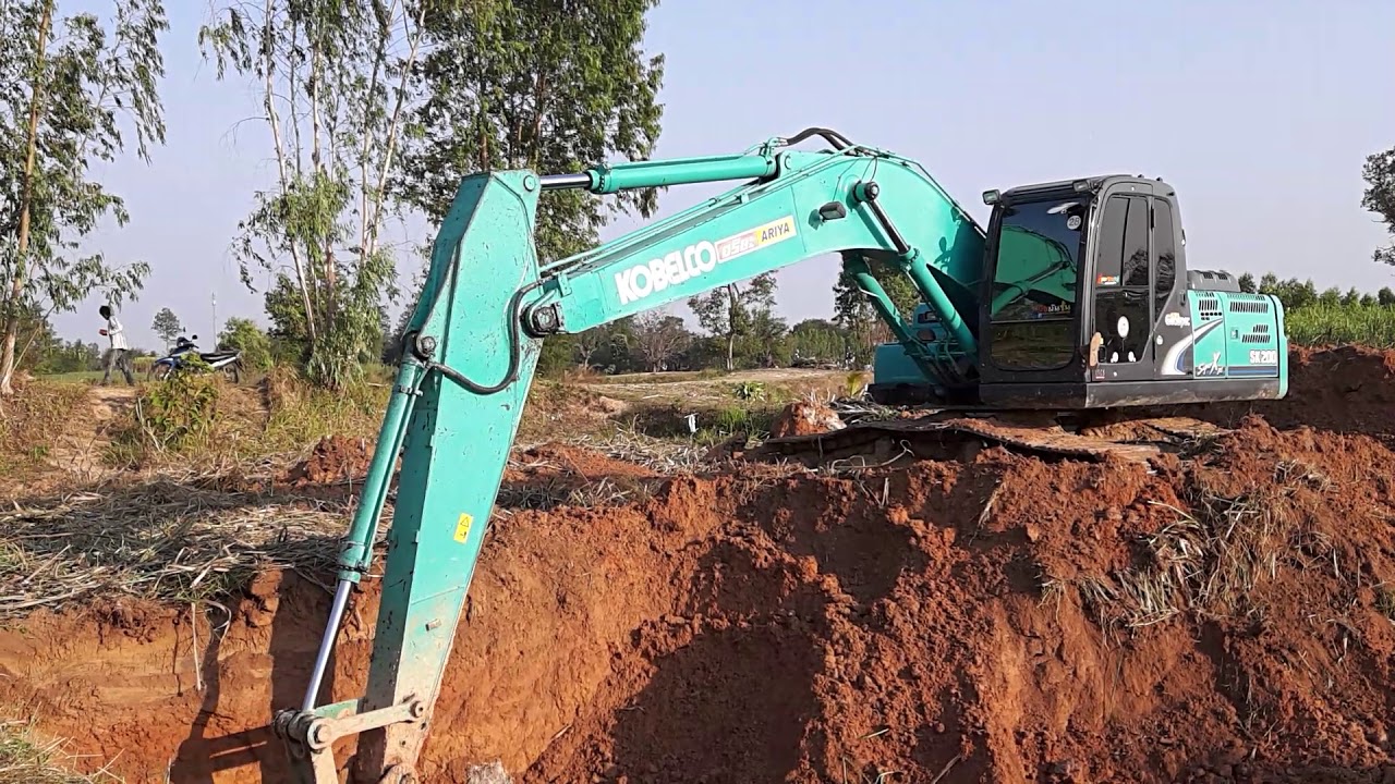 รีวิว สูตรการขุดสระ จุดเริ่มต้น การตั้งรถ ของ KOBELCO SK 200 SUPER XM ครับท่าน