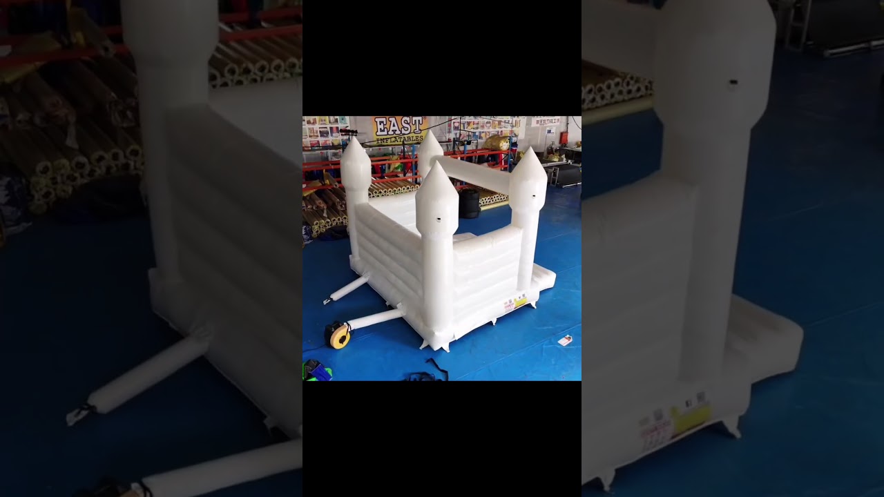 White Bouncy Castle for Your Party #inflatables #bouncycastle #bouncer #wedding #partytime