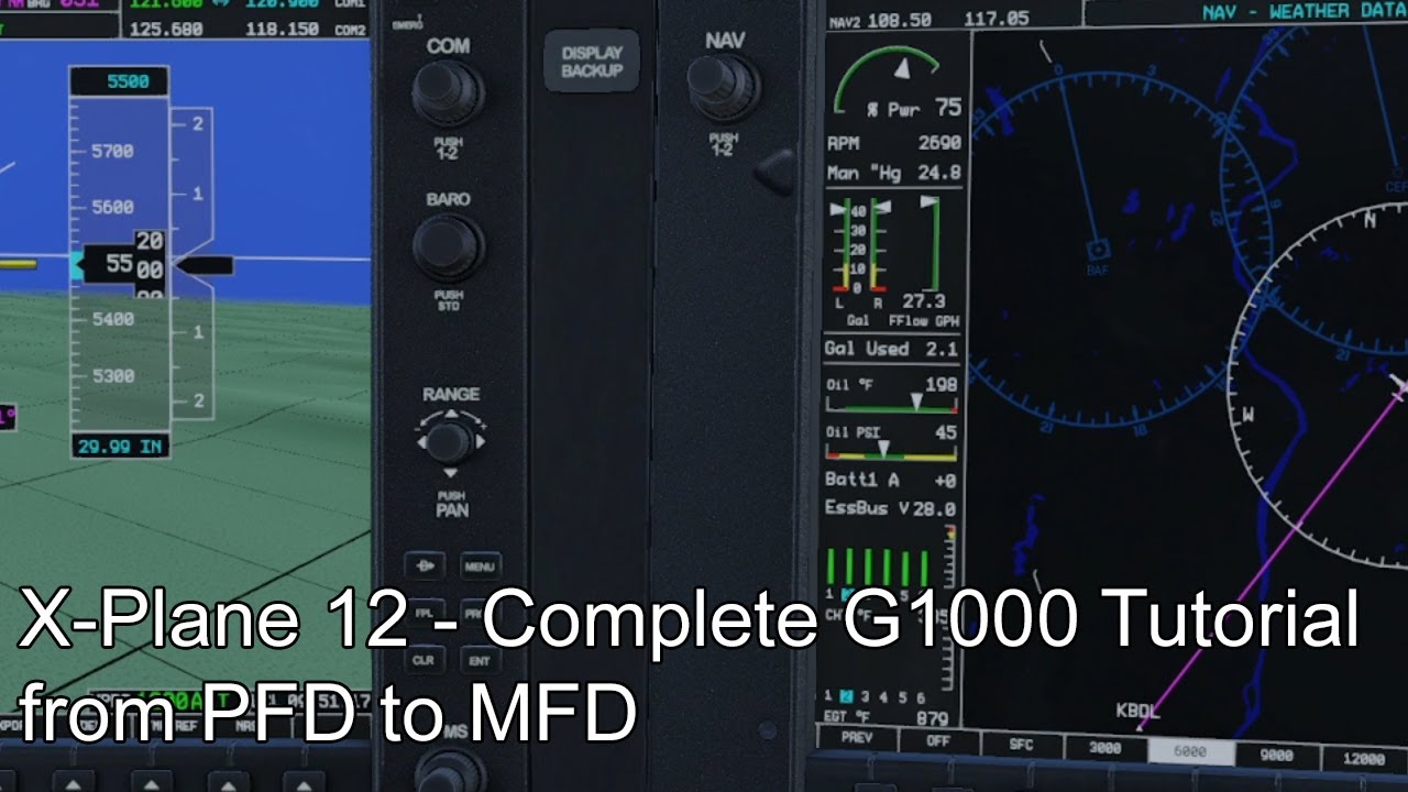 X-Plane 12 — полное руководство по G1000 от PFD до MFD