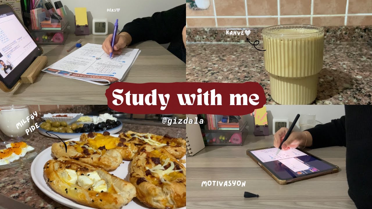 İftardan sahura kadar ders çalışalım📚| sahur hazırlığı | sessiz vlog, milföy pide #studyvlog