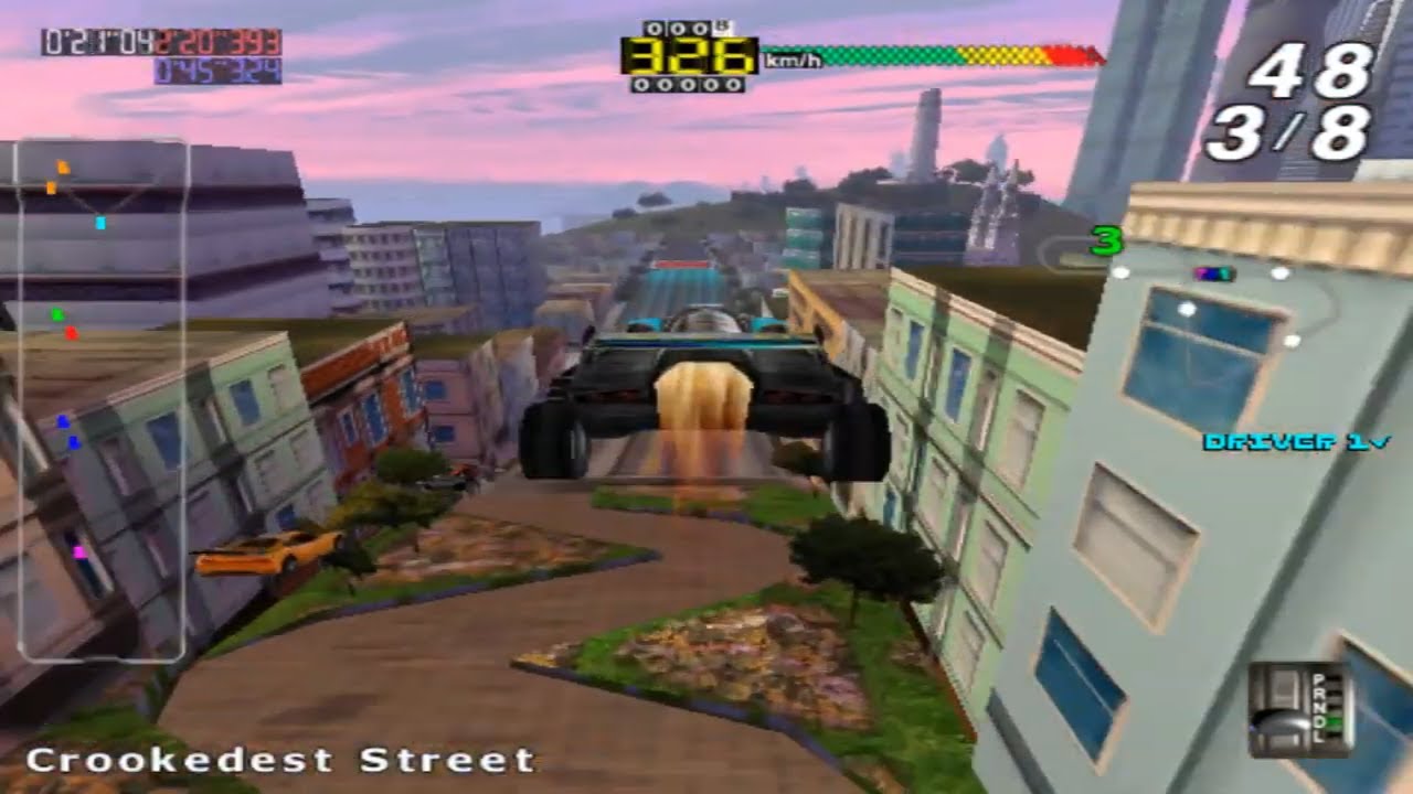 San Francisco Rush 2049 Tournament Edition Unlocked - Morning (Easy) - Full Race