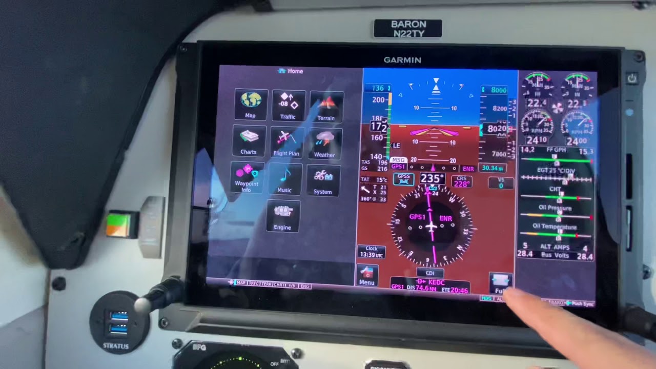 Garmin g500/600txi menus