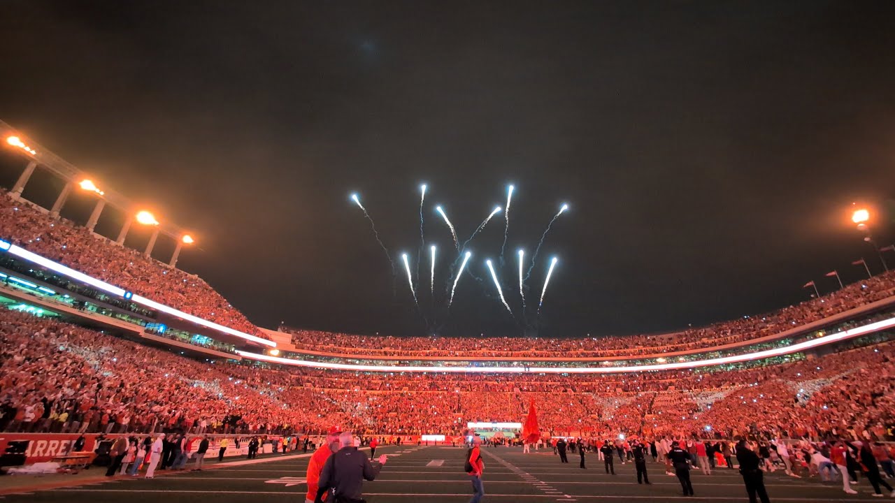 Experience Texas Longhorns Fans Singing Eyes of Texas after upsetting Texas A&M 27 17