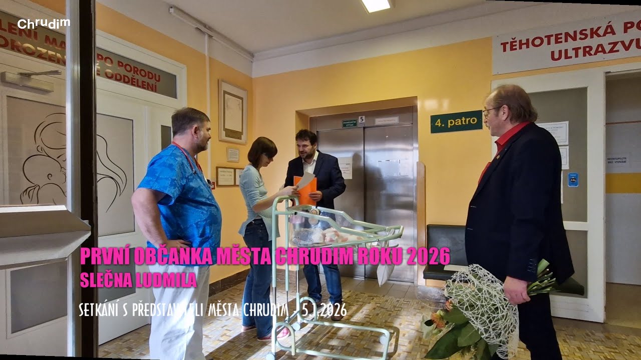První narozený občab Chrudimi 2026 - Ludmila Máníková - porodnice Chrudim 5.1.2026