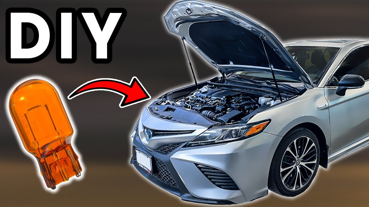 Замена лампы указателя поворота на Toyota Camry 2018&ndash;2025 своими руками | Замена лампы переднего ...