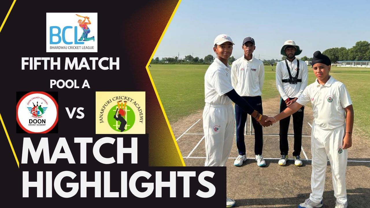 Fifth match of BCl, Doon Cricket academy VS Janakpuri Cricket Academy/ BCL, BCL U-14
