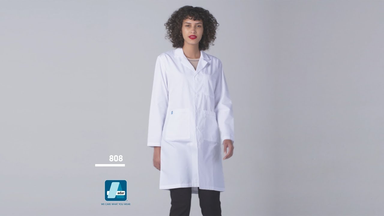 808 UNISEX 39&rdquo; MIDRIFF  LAB COAT