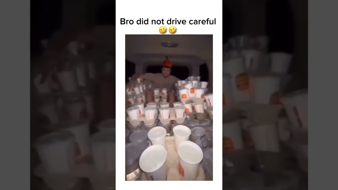1000 Water Cups in a car 