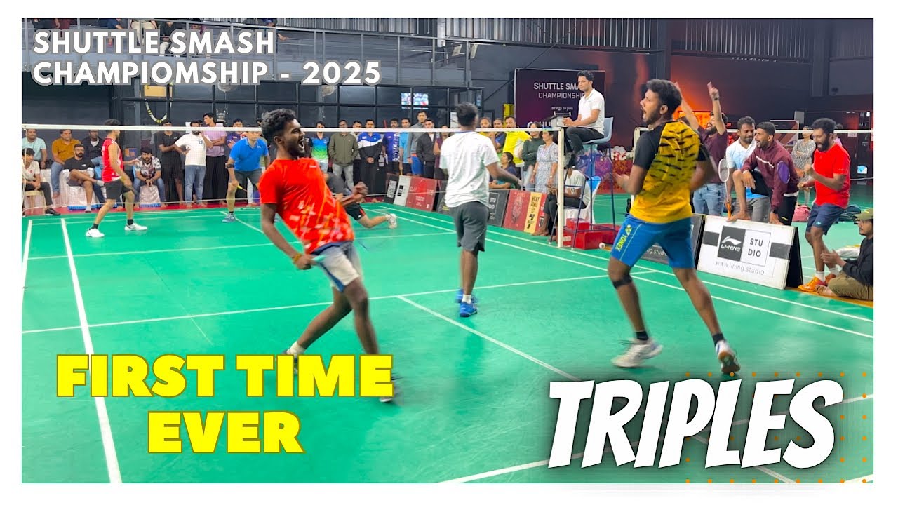 TRIPLES - THOLKAPIYAN/GANESH/JATIN vs PARTH VAID/SHAMANTH/SUDEEP || Shuttle Smash Championship 2025